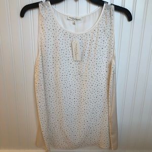 NWT Moon and Meadow Silk Stoned Blouse
